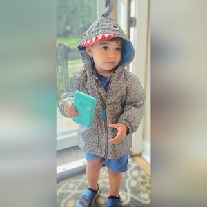 Carter's Gray Shark Raincoat for Kids